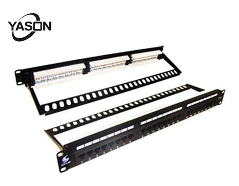 UTP Cat.6A Patch Panel, 24 Port 110 or LSA IDC, with Back Bar